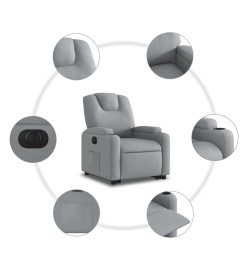 Fauteuil inclinable électrique gris clair tissu