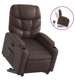 Fauteuil inclinable marron similicuir