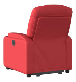 Fauteuil inclinable électrique rouge similicuir