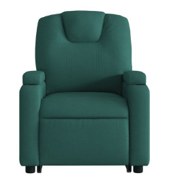 Fauteuil inclinable de massage Vert foncé Tissu