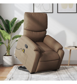 Fauteuil de massage inclinable Marron Tissu