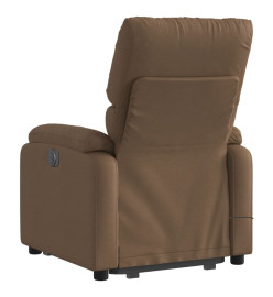 Fauteuil de massage inclinable Marron Tissu