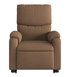 Fauteuil de massage inclinable Marron Tissu