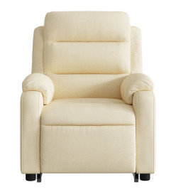 Fauteuil inclinable de massage électrique Crème Tissu