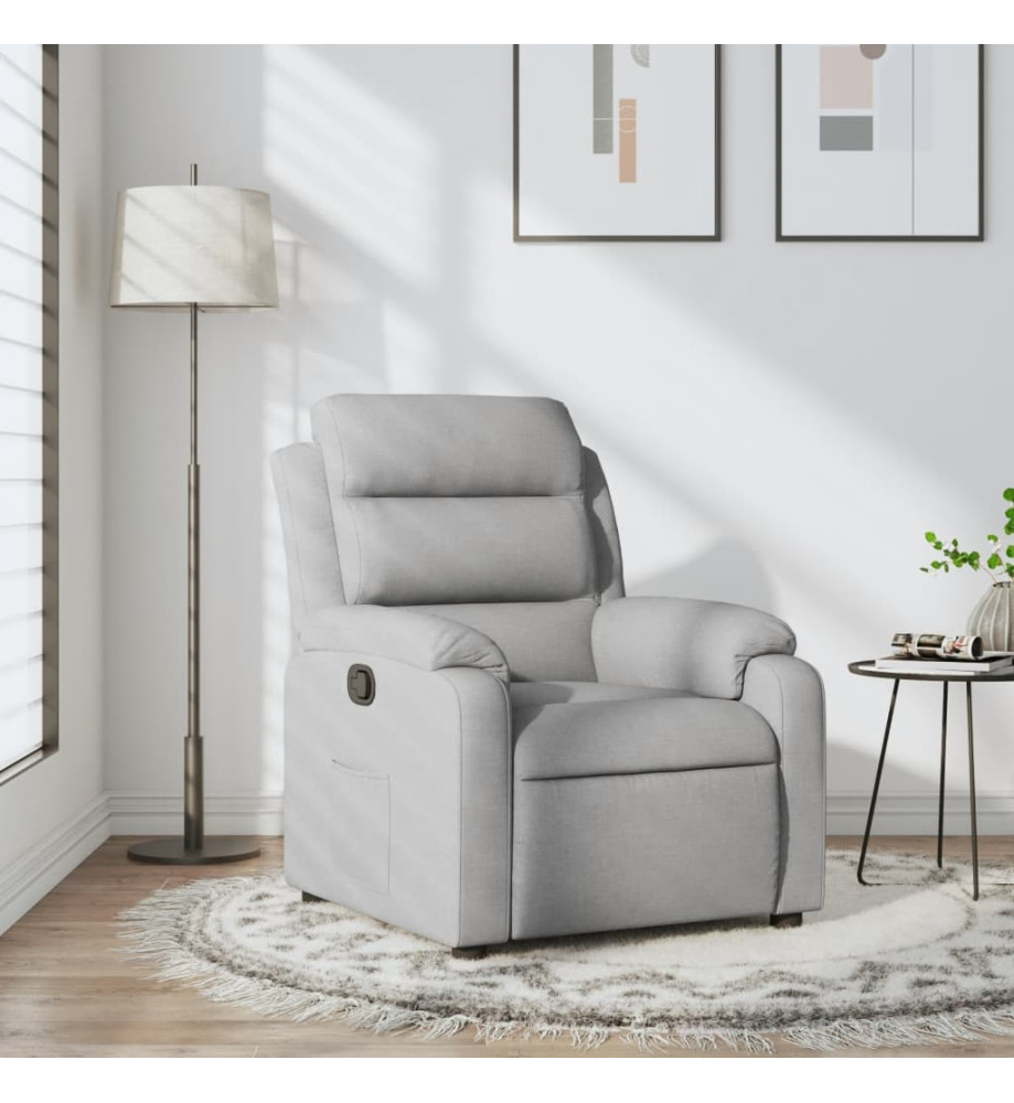 Fauteuil inclinable Gris clair Tissu