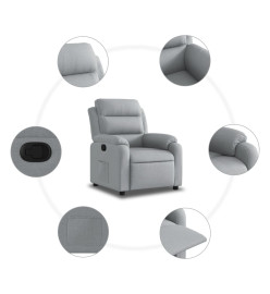 Fauteuil inclinable Gris clair Tissu