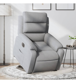 Fauteuil inclinable électrique gris clair tissu