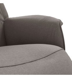 Fauteuil inclinable avec repose-pieds taupe tissu