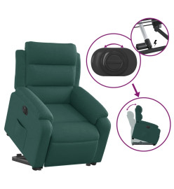 Fauteuil inclinable électrique vert foncé tissu