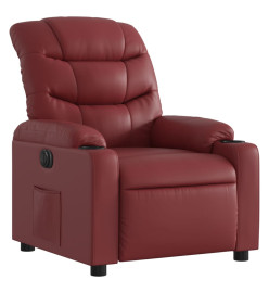 Fauteuil inclinable électrique Rouge bordeaux Similicuir