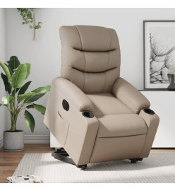 Fauteuil inclinable électrique cappuccino similicuir