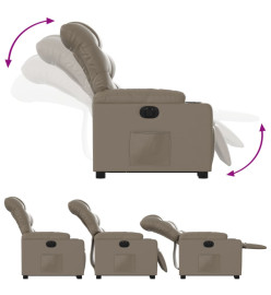 Fauteuil inclinable électrique cappuccino similicuir