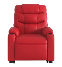 Fauteuil inclinable de massage électrique rouge similicuir