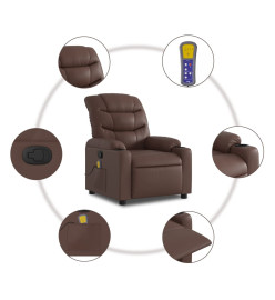 Fauteuil de massage inclinable Marron Similicuir