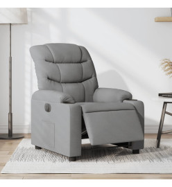 Fauteuil inclinable électrique Gris clair Tissu