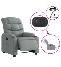 Fauteuil inclinable électrique Gris clair Tissu