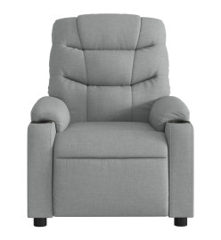 Fauteuil inclinable électrique Gris clair Tissu