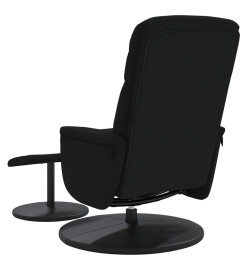 Fauteuil inclinable avec repose-pied noir velours