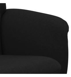 Fauteuil inclinable avec repose-pied noir velours