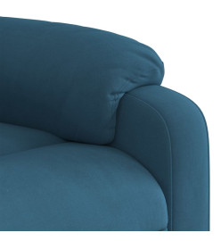 Fauteuil de massage inclinable Bleu Velours