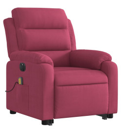 Fauteuil inclinable de massage électrique rouge bordeaux