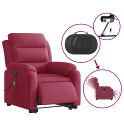 Fauteuil inclinable de massage électrique rouge bordeaux