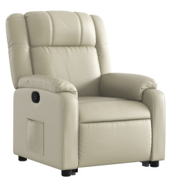 Fauteuil inclinable Crème Similicuir