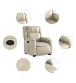 Fauteuil inclinable Crème Similicuir