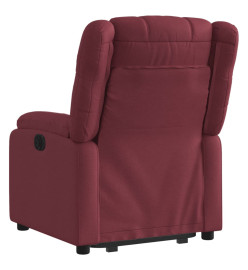 Fauteuil inclinable électrique rouge bordeaux tissu