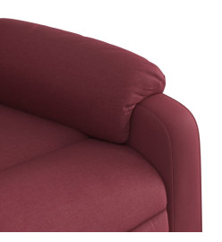 Fauteuil inclinable électrique rouge bordeaux tissu