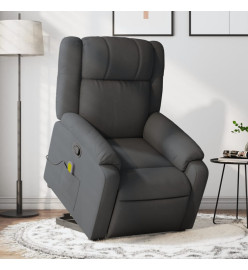 Fauteuil de massage inclinable Gris foncé Tissu