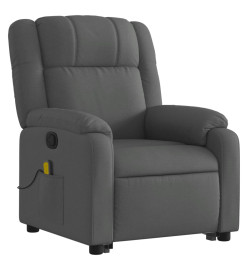 Fauteuil de massage inclinable Gris foncé Tissu