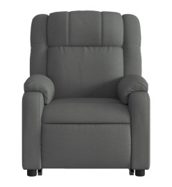 Fauteuil de massage inclinable Gris foncé Tissu