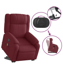 Fauteuil inclinable de massage Rouge bordeaux Tissu