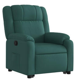 Fauteuil inclinable vert foncé tissu