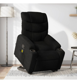 Fauteuil de massage inclinable Noir Tissu