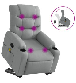 Fauteuil de massage inclinable Gris clair Tissu