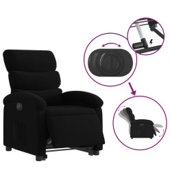 Fauteuil inclinable électrique noir tissu