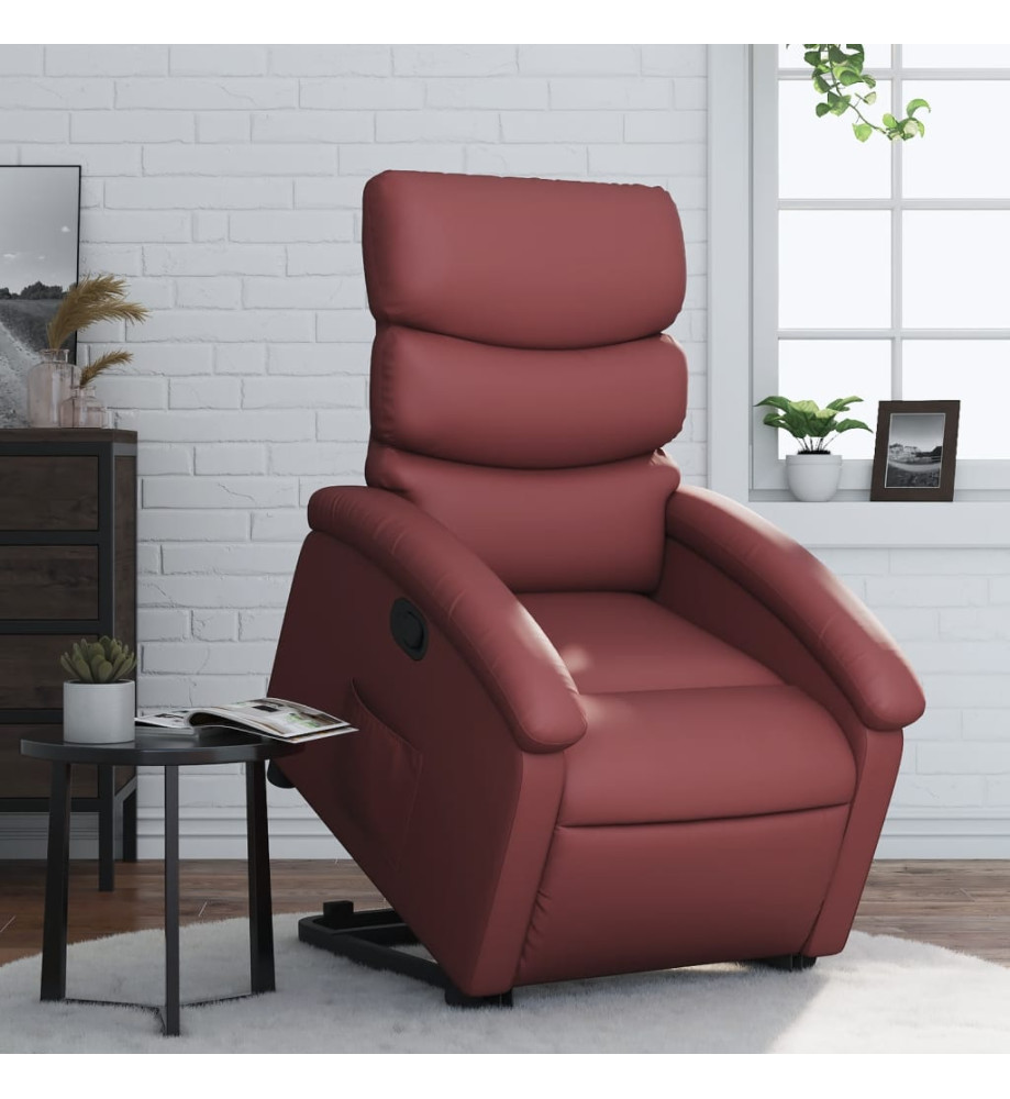 Fauteuil inclinable Rouge bordeaux Similicuir