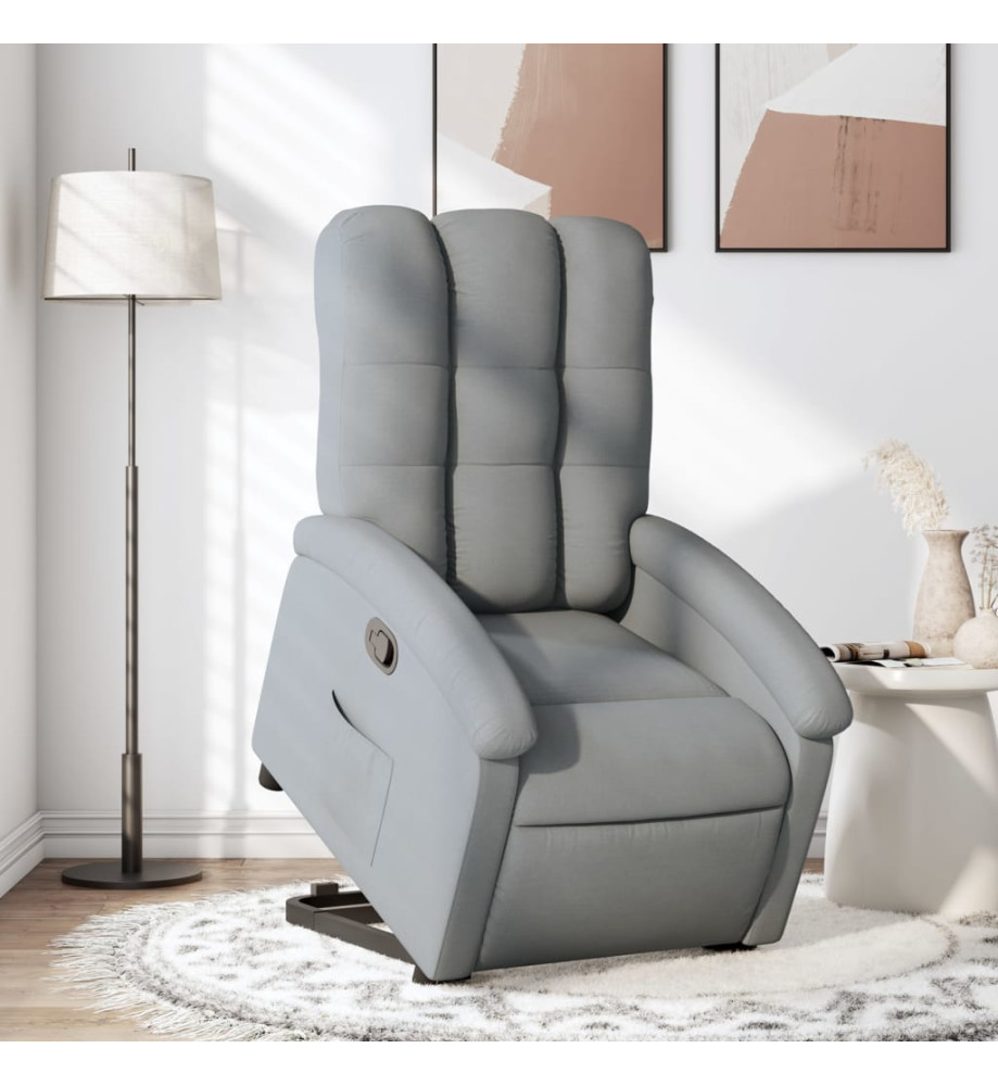 Fauteuil inclinable Gris clair Tissu