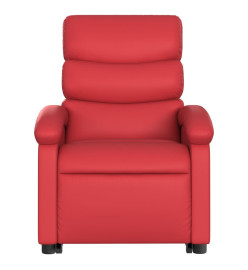 Fauteuil inclinable électrique rouge similicuir