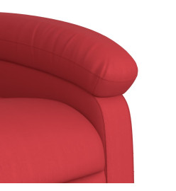 Fauteuil inclinable électrique rouge similicuir