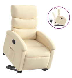 Fauteuil inclinable Crème Tissu