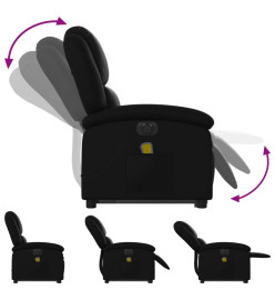 Fauteuil inclinable de massage électrique noir similicuir