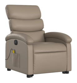 Fauteuil inclinable de massage électrique cappuccino similicuir