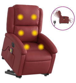 Fauteuil inclinable de massage électrique rouge bordeaux