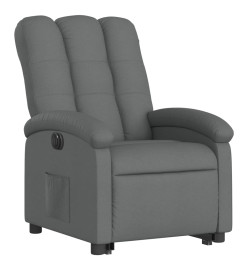 Fauteuil inclinable électrique gris foncé tissu