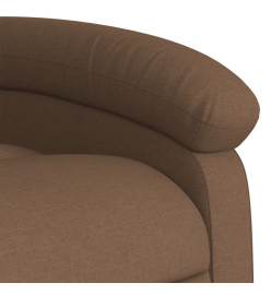 Fauteuil inclinable électrique marron tissu