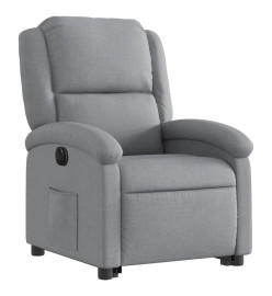 Fauteuil inclinable électrique gris clair tissu