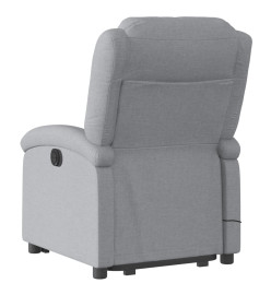 Fauteuil de massage inclinable Gris clair Tissu